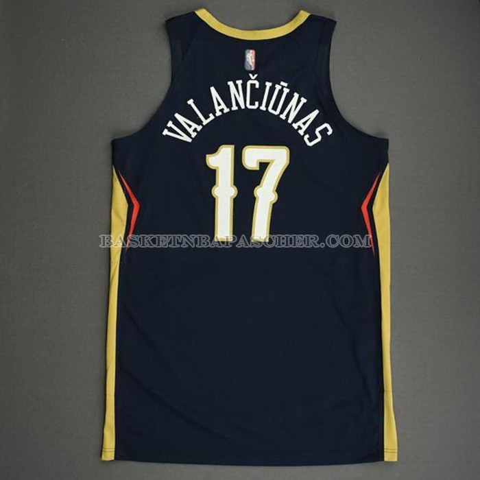 Maillot New Orleans Pelicans Jonas Valanciunas NO 17 Icon Authentique Bleu